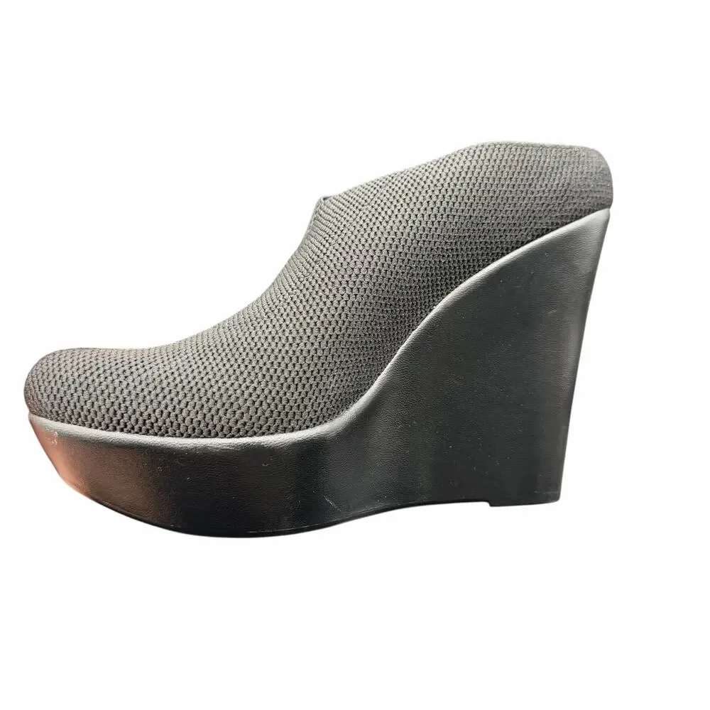 Barcelona Collective Mila Wedge Mule Black EU 40 US 9 Platform Heel